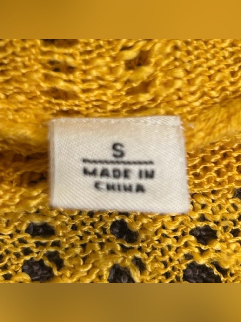 Golden Mustard Open Knit Cardigan Boho Draped Lightweight Sweater - Picture 5 of 7